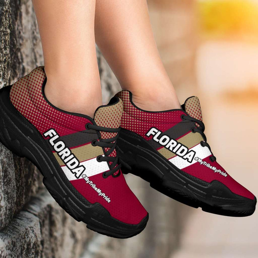 Designs by MyUtopia Shout Out:Florida #MyTribeMyPride Chunky Sneakers, Garnet