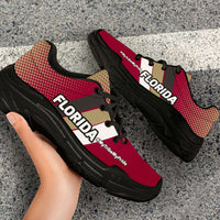 Load image into Gallery viewer, Designs by MyUtopia Shout Out:Florida #MyTribeMyPride Chunky Sneakers, Garnet
