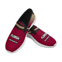 Load image into Gallery viewer, Designs by MyUtopia Shout Out:Florida Seminols Fan #MyTribeMyPride Mens Slip-on Canvas Sneakers, Garnet
