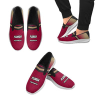 Load image into Gallery viewer, Designs by MyUtopia Shout Out:Florida Seminols Fan #MyTribeMyPride Mens Slip-on Canvas Sneakers, Garnet
