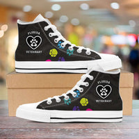 Load image into Gallery viewer, Designs by MyUtopia Shout Out:Florida Veterinary Canvas High Top Shoes
