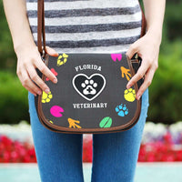 Load image into Gallery viewer, Designs by MyUtopia Shout Out:Florida Veterinary Canvas Saddlebag Style Crossbody Purse

