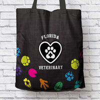 Load image into Gallery viewer, Designs by MyUtopia Shout Out:Florida Veterinary Fabric Totebag Reusable Shopping Tote
