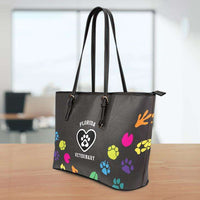 Load image into Gallery viewer, Designs by MyUtopia Shout Out:Florida Veterinary Faux Leather Totebag Purse
