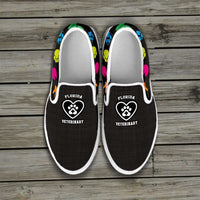 Load image into Gallery viewer, Designs by MyUtopia Shout Out:Florida Veterinary Slip-on Shoes,Women&#39;s / Ladies US6 (EU36) / Black,Slip on sneakers

