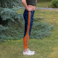 Load image into Gallery viewer, Designs by MyUtopia Shout Out:Fly War Eagle Auburn Football Fan Ladies Fashion Leggings,Select Your Size / Blue,Leggings - AOP
