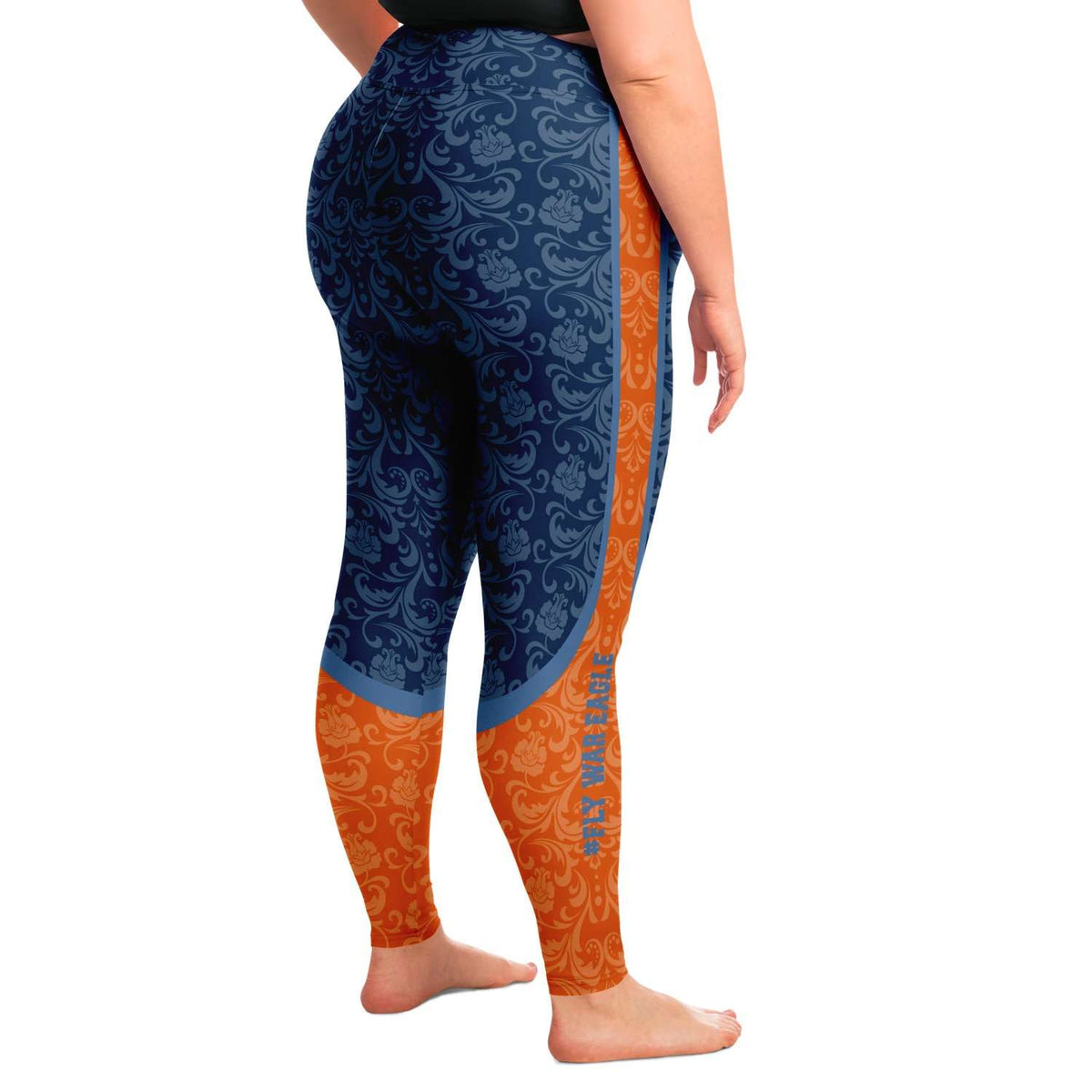 Designs by MyUtopia Shout Out:Fly War Eagle Auburn Football Fan Ladies Plus Size  Fashion Leggings