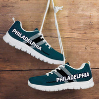 Load image into Gallery viewer, Designs by MyUtopia Shout Out:#FlyingHigh Philadelphia Fan Running Shoes,Kid&#39;s / 11 CHILD (EU28) / Midnight Green/Black,Running Shoes
