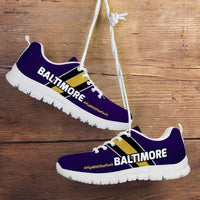 Load image into Gallery viewer, Designs by MyUtopia Shout Out:#FlyWithTheFlock Baltimore Fan Running Shoes,Kid&#39;s / 11 CHILD (EU28) / Violet,Running Shoes
