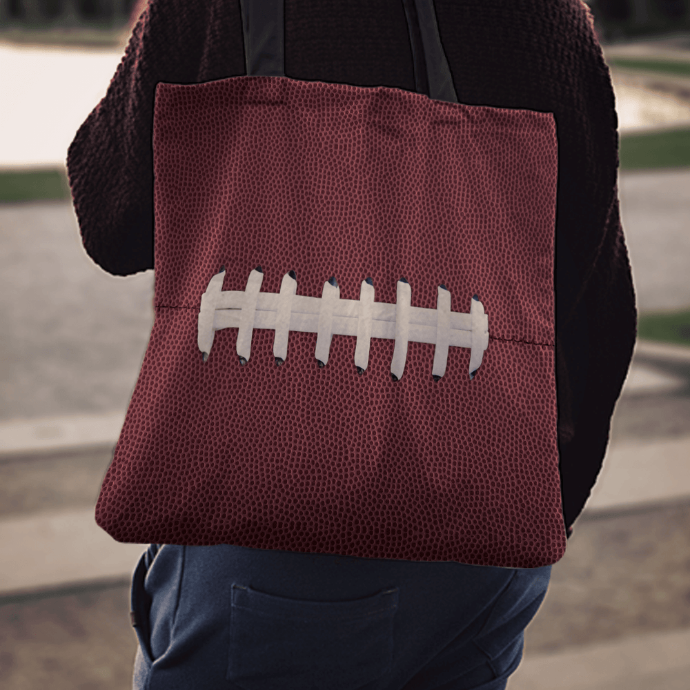 Designs by MyUtopia Shout Out:Football Fabric Totebag Reusable Shopping Tote