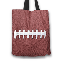 Load image into Gallery viewer, Designs by MyUtopia Shout Out:Football Fabric Totebag Reusable Shopping Tote
