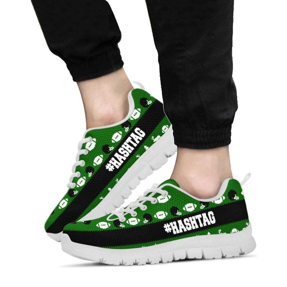 Designs by MyUtopia Shout Out:Football Fan Ugly Christmas Sweater Style Personalized With Your Text Running Shoes,Women's Sneakers - White - 1 / US5 (EU35),Running Shoes