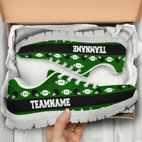 Load image into Gallery viewer, Designs by MyUtopia Shout Out:Football Fan Ugly Christmas Sweater Style Personalized With Your Text Running Shoes
