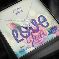 Load image into Gallery viewer, Designs by MyUtopia Shout Out:For My Wife Love You, Eternal Love Knot Necklace With Gift Message Card
