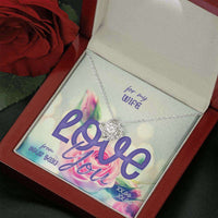 Load image into Gallery viewer, Designs by MyUtopia Shout Out:For My Wife Love You, Eternal Love Knot Necklace With Gift Message Card,Mahogany Style Luxury Box / 14k White Gold Finish,Love Knot Necklace
