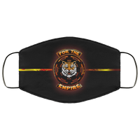 Load image into Gallery viewer, Designs by MyUtopia Shout Out:For the Empire Adult Fabric Face Mask with Elastic Ear Loops,3 Layer Fabric Face Mask / Black / Adult,Fabric Face Mask
