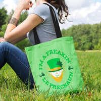 Load image into Gallery viewer, Designs by MyUtopia Shout Out:Freakin&#39; Leprechaun Fabric Totebag Reusable Shopping Tote
