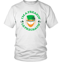 Load image into Gallery viewer, Designs by MyUtopia Shout Out:Freakin&#39; Leprechaun T-Shirt,White / S,Adult Unisex T-Shirt
