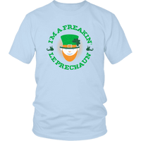 Load image into Gallery viewer, Designs by MyUtopia Shout Out:Freakin&#39; Leprechaun T-Shirt,Ice Blue / S,Adult Unisex T-Shirt
