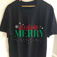 Load image into Gallery viewer, Designs by MyUtopia Shout Out:Freaking Merry Adult Unisex T-Shirt
