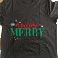 Load image into Gallery viewer, Designs by MyUtopia Shout Out:Freaking Merry Adult Unisex T-Shirt
