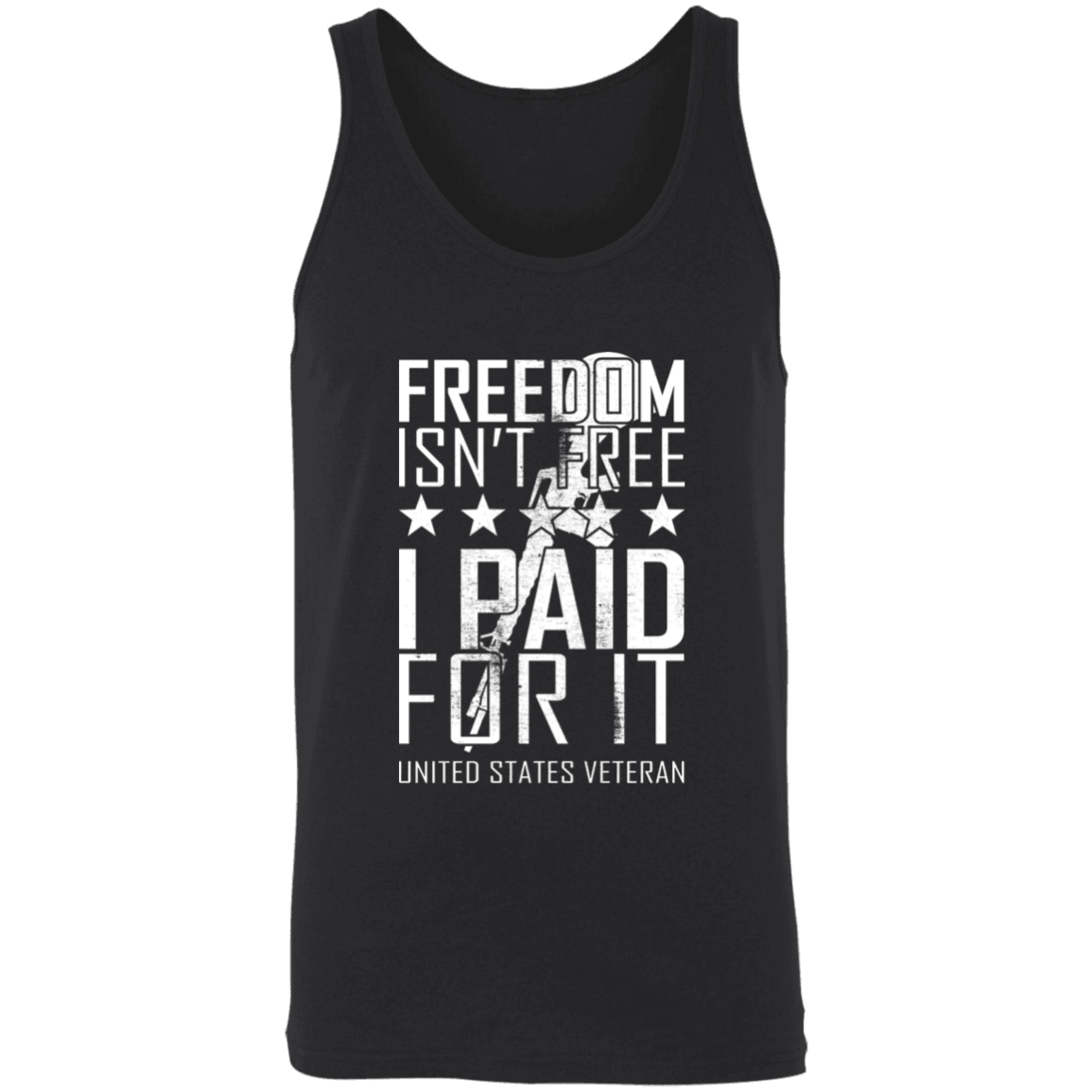 Designs by MyUtopia Shout Out:Freedom Isn't Free, I Paid For It, US Veteran Unisex Tank,Black / X-Small,Tank Tops