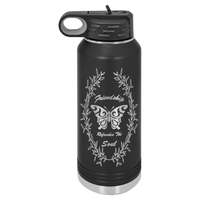 Load image into Gallery viewer, Designs by MyUtopia Shout Out:Friendship Refreshes The Soul Butterfly 32 oz Polar Camel Water Bottle - Stainless Steel,32oz / Black,Polar Camel - 32oz Water Bottle
