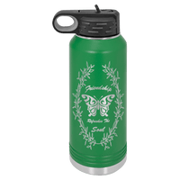 Load image into Gallery viewer, Designs by MyUtopia Shout Out:Friendship Refreshes The Soul Butterfly 32 oz Polar Camel Water Bottle - Stainless Steel,32oz / Green,Polar Camel - 32oz Water Bottle
