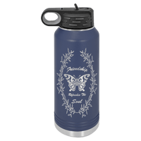 Load image into Gallery viewer, Designs by MyUtopia Shout Out:Friendship Refreshes The Soul Butterfly 32 oz Polar Camel Water Bottle - Stainless Steel,32oz / Navy,Polar Camel - 32oz Water Bottle
