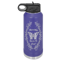 Load image into Gallery viewer, Designs by MyUtopia Shout Out:Friendship Refreshes The Soul Butterfly 32 oz Polar Camel Water Bottle - Stainless Steel,32oz / Purple,Polar Camel - 32oz Water Bottle
