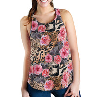 Load image into Gallery viewer, Floral Leopard Pattern Ladies Flowy Tank Top
