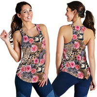 Load image into Gallery viewer, Floral Leopard Pattern Ladies Flowy Tank Top
