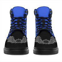 Load image into Gallery viewer, Inspired by Supernatural Micro Suede Lace up Boots Royal Blue
