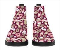 Load image into Gallery viewer, Pink Leopard Slip on Fashion Ankle Boots
