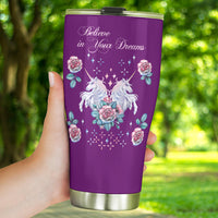 Load image into Gallery viewer, Believe in your Dreams Unicorn Insulated Stainless Steel Tumbler
