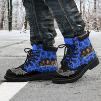 Load image into Gallery viewer, Inspired by Supernatural Micro Suede Lace up Boots Royal Blue
