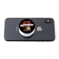 Load image into Gallery viewer, Designs by MyUtopia Shout Out:Full-Time Mom Part-Time Superhero Hinged Pop-out Phone Grip and Stand for Smartphones and Tablets
