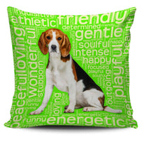 Load image into Gallery viewer, Designs by MyUtopia Shout Out:Funny Beagle Word Cloud Pillowcases,Green,Pillowcases
