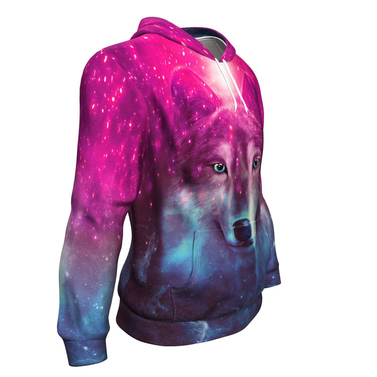 Galaxy Wolf Premium Pullover Hoodie | Designs by MyUtopia