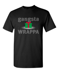 Load image into Gallery viewer, Designs by MyUtopia Shout Out:Gangsta Wrappa Adult Unisex T-Shirt,S / Black,Adult Unisex T-Shirt
