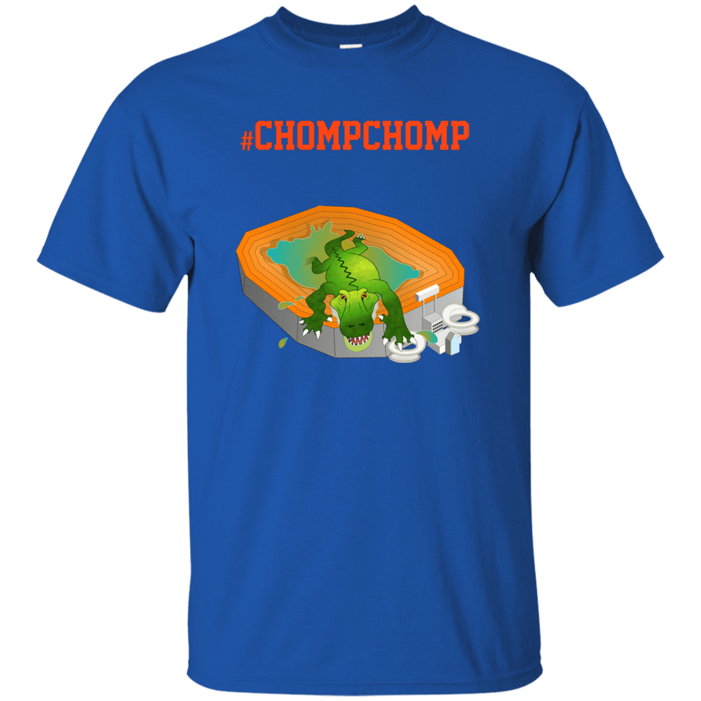 Designs by MyUtopia Shout Out:Gators Fan #ChompChomp Unisex Ultra Cotton T-Shirt,Royal / S,Adult Unisex T-Shirt