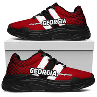 Load image into Gallery viewer, Designs by MyUtopia Shout Out:Georgia #DawgNation Chunky Sneakers,Women&#39;s / Ladies US5.5 (EU36) / Red,Chunky Sneakers
