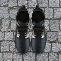 Load image into Gallery viewer, Designs by MyUtopia Shout Out:German Shepherds Collage Faux Leather 7 Eye Lace-up Boots
