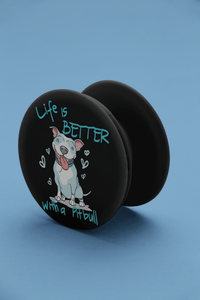 Load image into Gallery viewer, Designs by MyUtopia Shout Out:Gift pack of 10 Life is Better with a Pitbull Pop-out Phone Grip for Smartphones and Tablets
