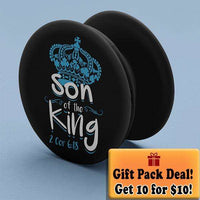 Load image into Gallery viewer, Designs by MyUtopia Shout Out:Gift Pack of 10 Son / Daughter of The King Zach 9:9 Hinged Pop-out Phone Grip for Smartphones and Tablets,Son Black,Pop Phone Grip
