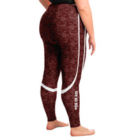 Load image into Gallery viewer, Designs by MyUtopia Shout Out:Gig Em Ags Texas Fan Fashion Leggings - Ladies Tights,2XL (18W/20W) / Maroon,Leggings - AOP
