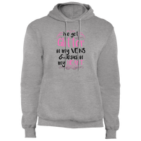 Load image into Gallery viewer, Designs by MyUtopia Shout Out:Glitter in my Veins Jesus in my Heart Core Fleece Pullover Hoodie,Athletic Heather / S,Pullover Hoodie
