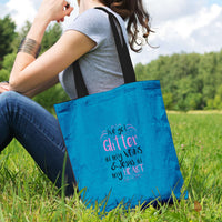 Load image into Gallery viewer, Designs by MyUtopia Shout Out:Glitter In My Veins Jesus In My Heart Fabric Totebag Reusable Shopping Tote
