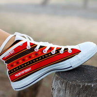 Load image into Gallery viewer, Designs by MyUtopia Shout Out:#Glory Of The Bay Tampa Bay Fans Ugly Christmas Sweater design Hi-Top Sneakers
