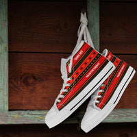 Load image into Gallery viewer, Designs by MyUtopia Shout Out:#Glory Of The Bay Tampa Bay Fans Ugly Christmas Sweater design Hi-Top Sneakers
